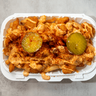 Golden Crispy Shrimp Loaded Fries